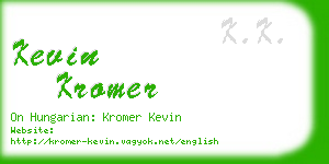 kevin kromer business card